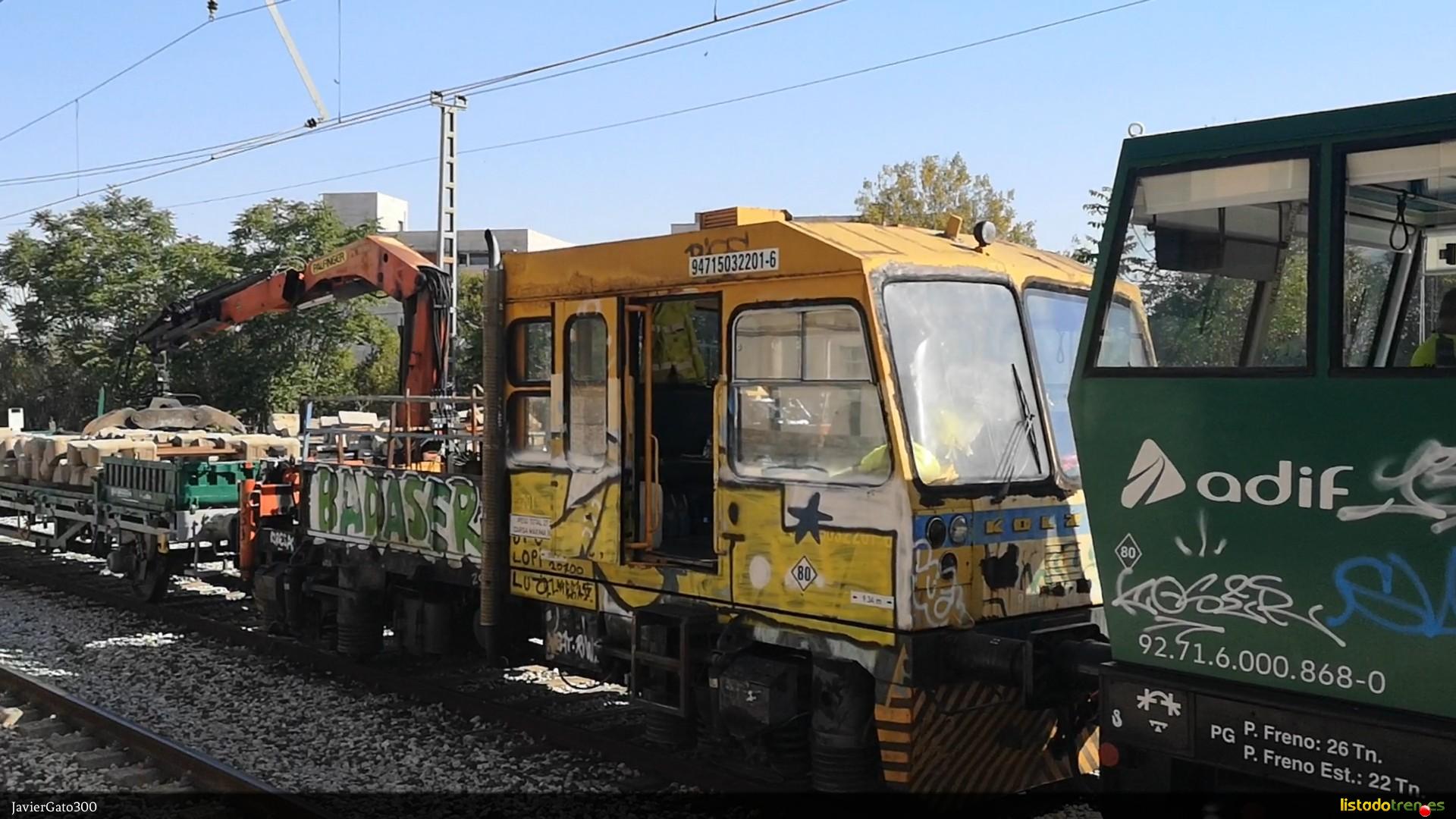 Dresina 50.32.201-6 de Adif en Tudela.