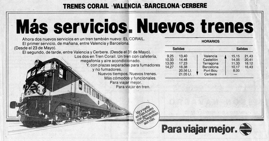 Anuncio Corail 1982